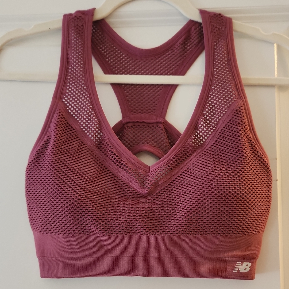 New Balance Women's Mesh Sports Bra - Pink